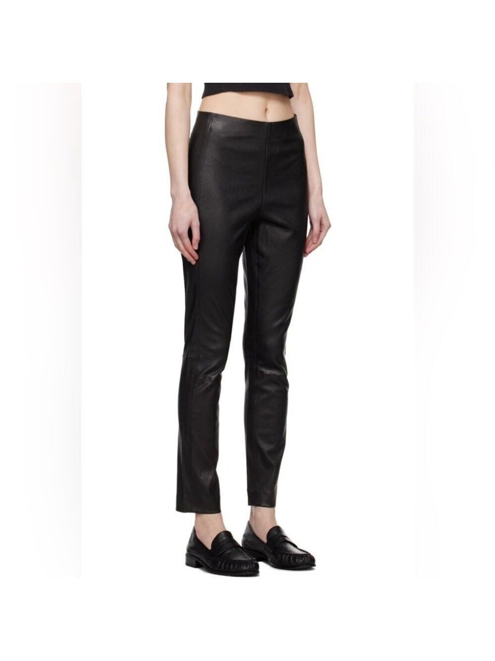 * Deadstock NWT Vintage Genuine Leather Slim Fit Pants Size XS (vtg 30)